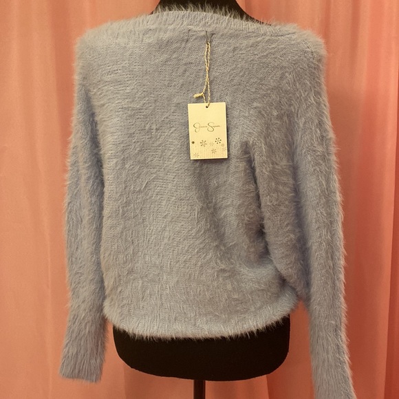 NWT Sky blue soft fur winter sweater - Small - Picture 2 of 4